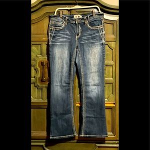 Trademark H deco butt jeans. slim boot sz 14
